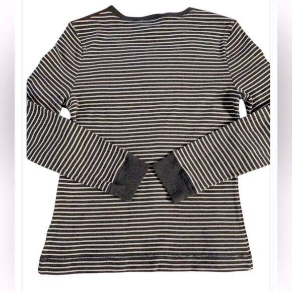 Lauren Ralph Lauren Top Faux Suede Zipper Shoulder Elbow Patch Gray & Ivory - Picture 5 of 9